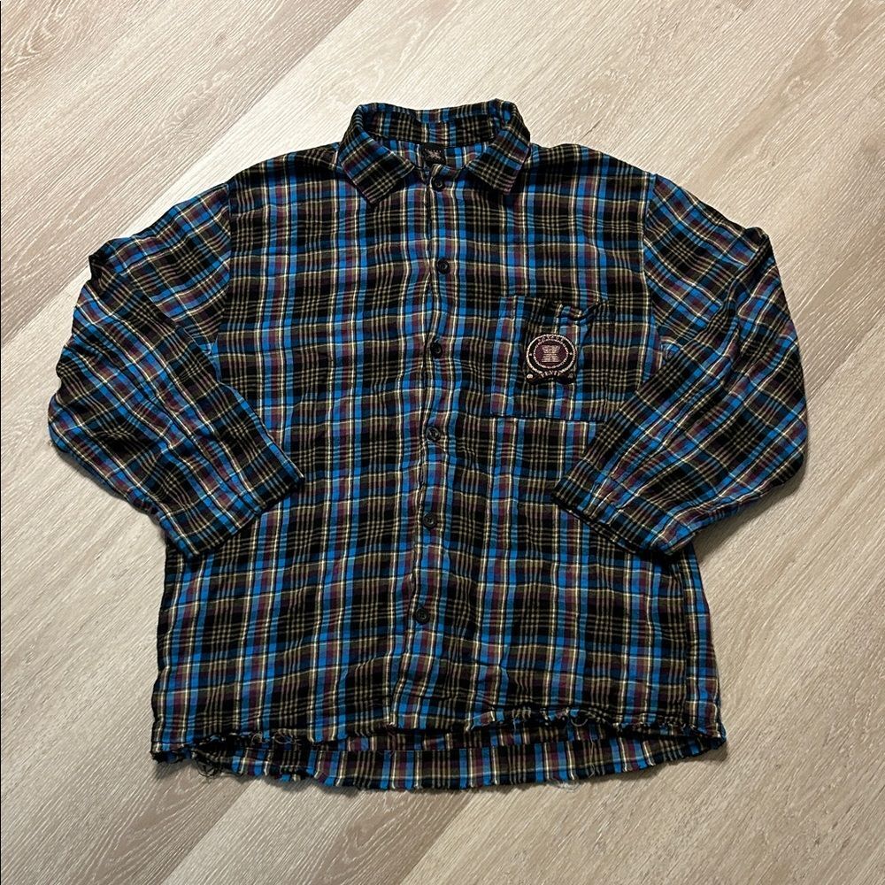 Savage X Fenty Tartan PJ Raw Hem Sleep Shirt sz Medium